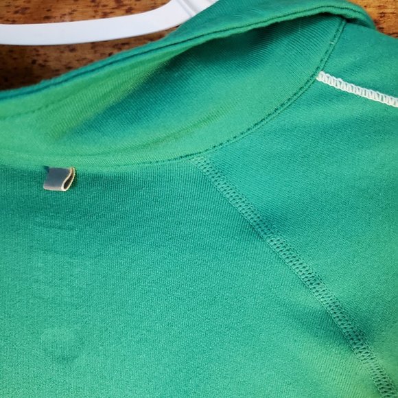Nike FitDRY Half-Zip Women's Long-Sleeve Green Top in XS - Picture 6 of 10